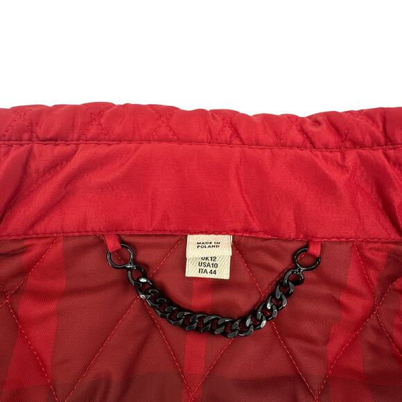 BURBERRY London Cropped Diamond Quilted Jacket in Red US10 | M - Picture 9 of 15